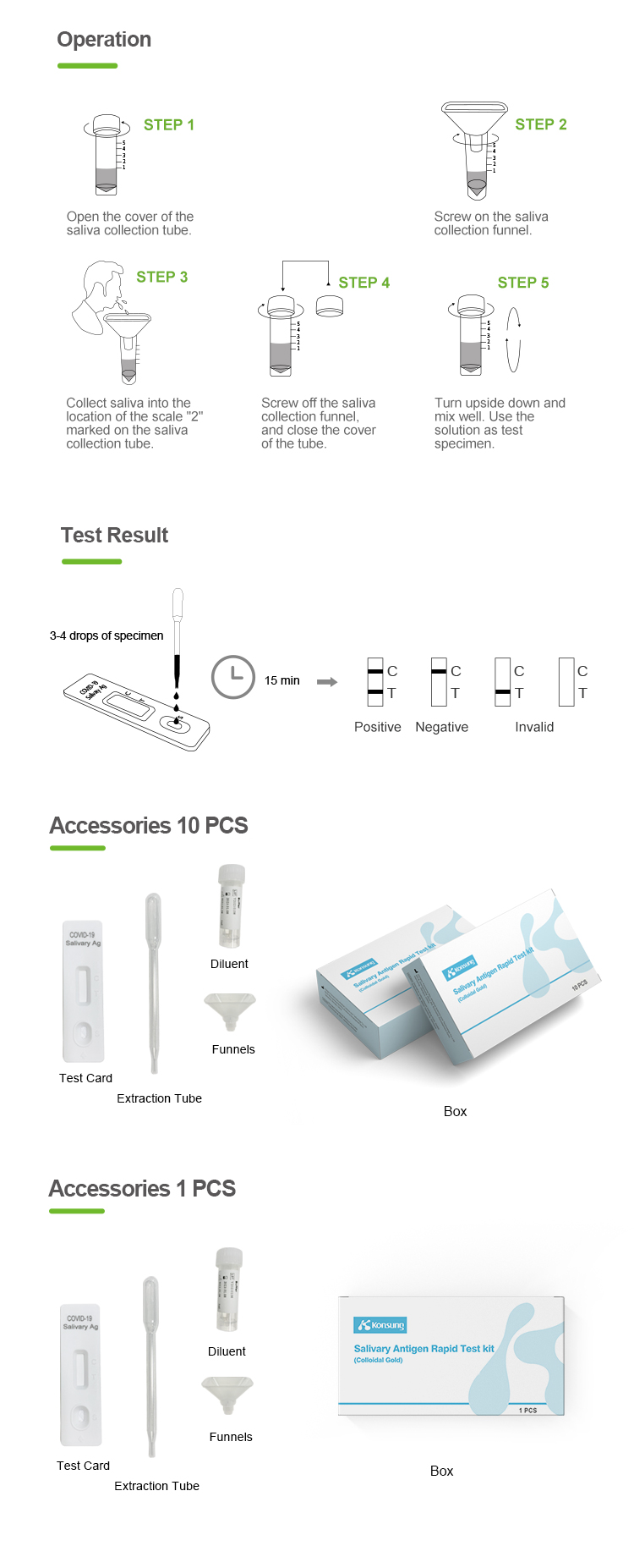 Bezbolno testiranje kašlja Plastični jednokratni brzi medicinski dijagnostički test antigena pljuvačke_3