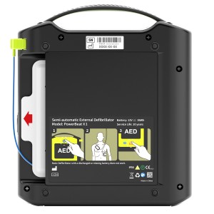 PowerBeat-1 emergency biphasic single use portable trainer aed defibrillator with LCD screen