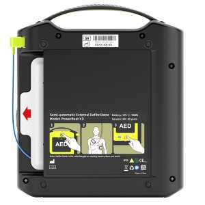 PowerBeat-3 first aid semi-automated medical cardic external defibrillator with LCD screen