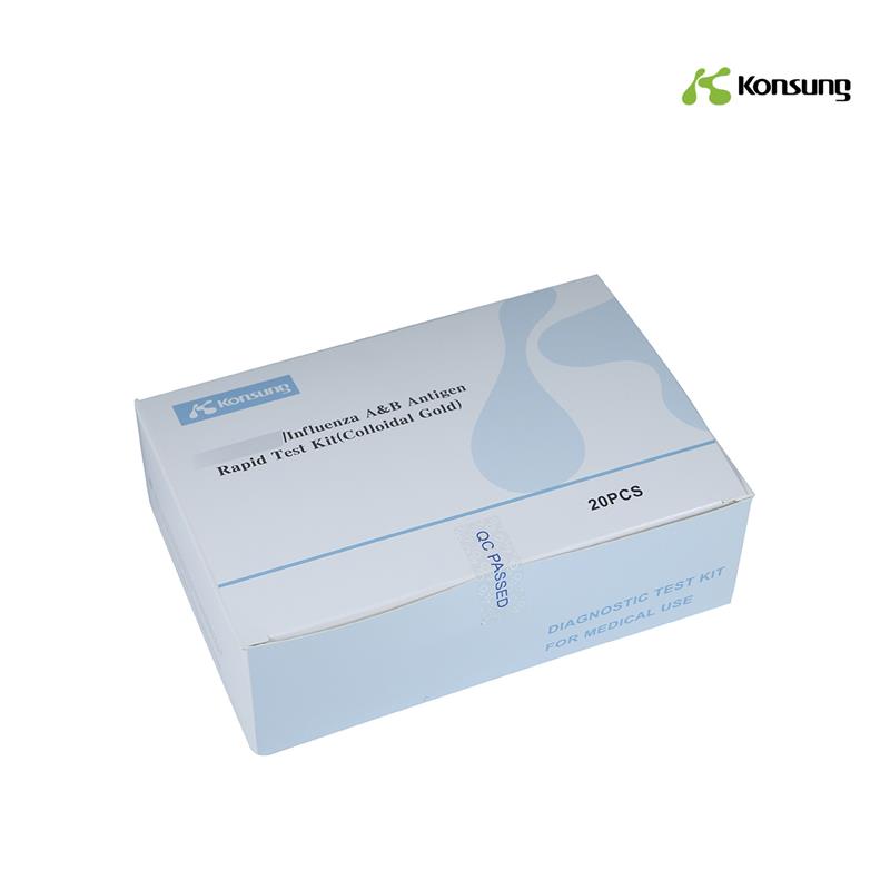 Factory supplied Test Reagent – COVID-19/Influenza A&B Antigen Rapid Test Kit (Colloidal Gold) – Konsung